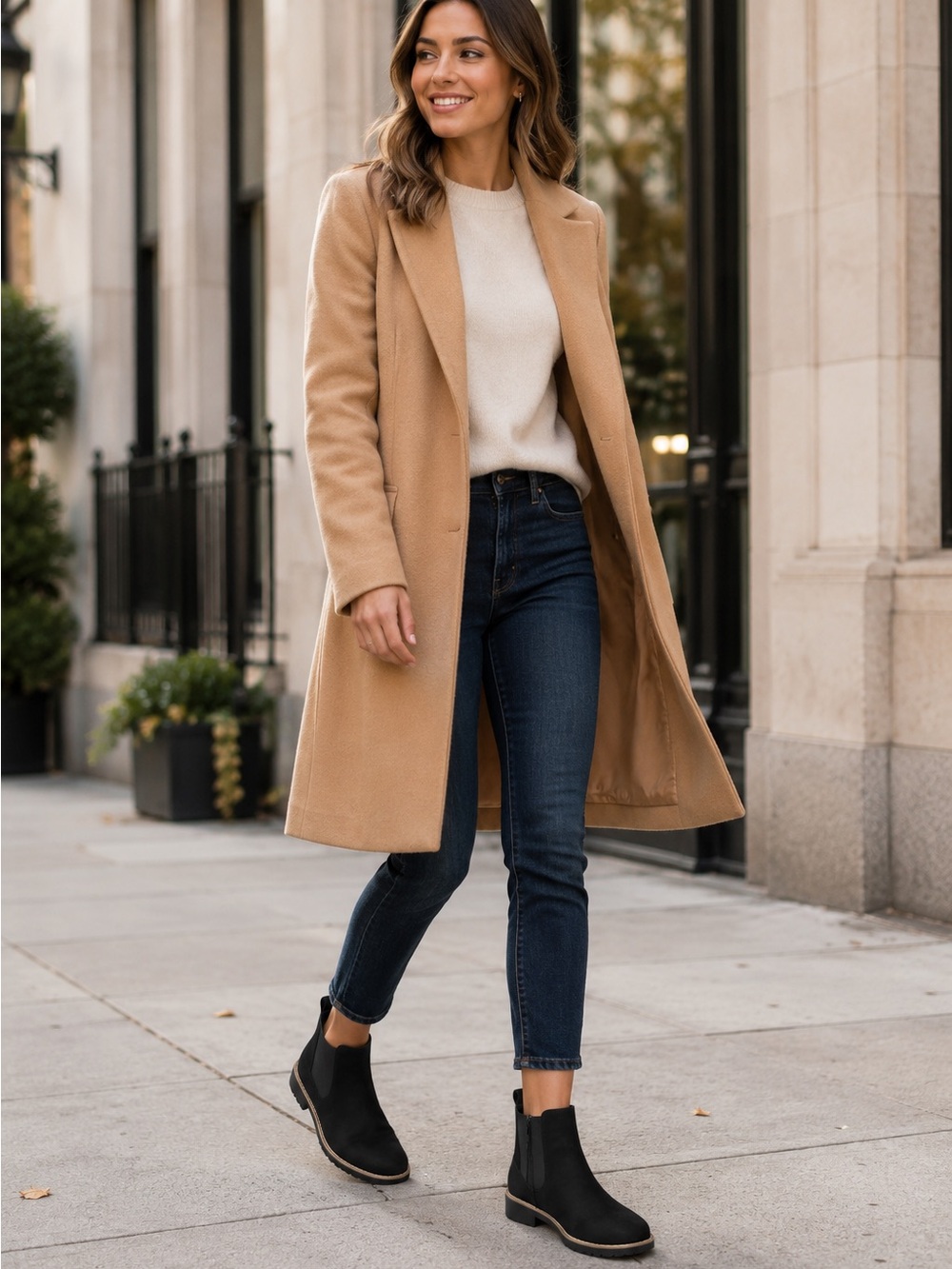 kenzie Black Suede Ankle Booties with Lug Sole
